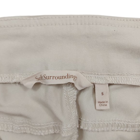 Soft Surroundings Pants Womens Small Beige Ankle Pull On Straight Tummy Control - Picture 11 of 12